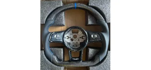 Blue Stripe Carbon Fiber Steering Wheel