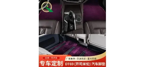 BMW DT69 Cashmere Carpet Floor Mat Purple Front and Rear