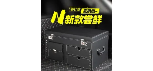 Brown Pattern Car Trunk Storage Box with Password Lock