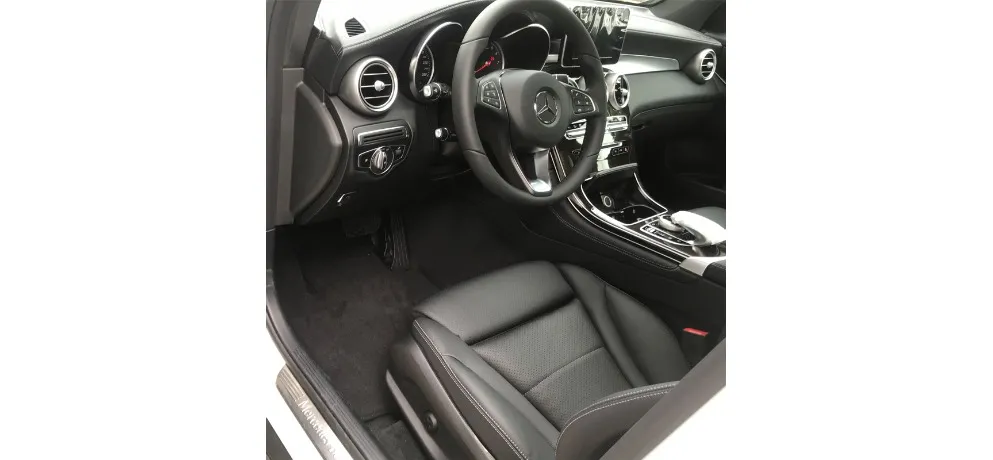 Mercedes-Benz Black Carpet Floor Mat Real Shot Front Interior