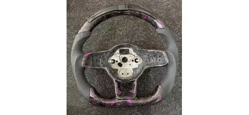 Purple Forged Carbon Steering Wheel