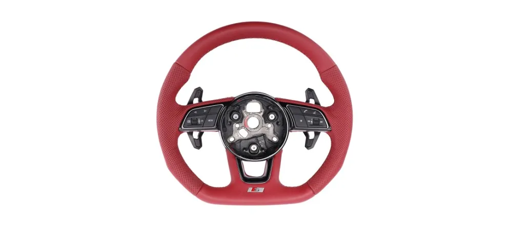 Red Leather Sport Steering Wheel