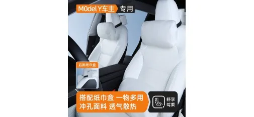 Tesla Model Y Seat Cushion with Tissue Box Set