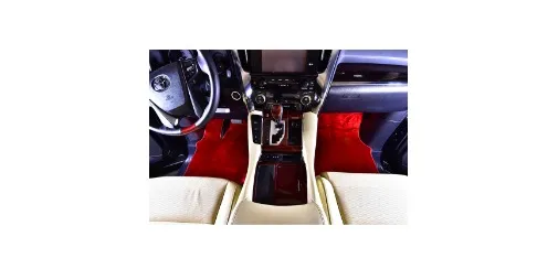 Toyota Red Carpet Floor Mat Real Shot Front Interior