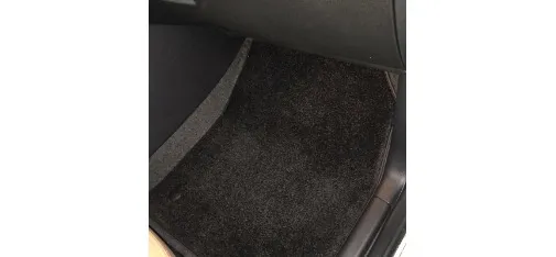 Universal Black Carpet Floor Mat Real Shot Front Passenger