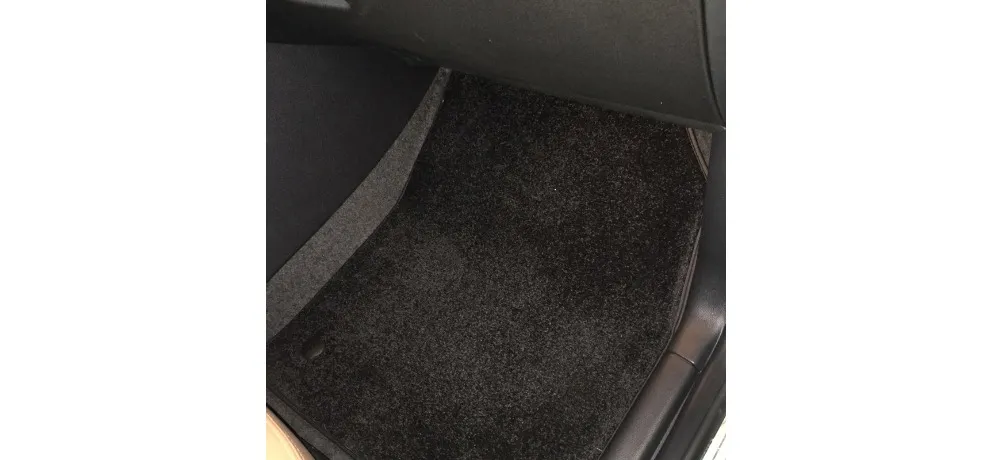 Universal Black Carpet Floor Mat Real Shot Front Passenger