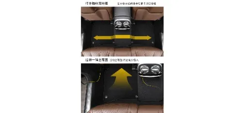 Universal Black Full-coverage Bridge Carpet Floor Mat Rear Seat