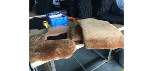 Universal Brown Australian Sheepskin Floor Mat Semi-finished Production