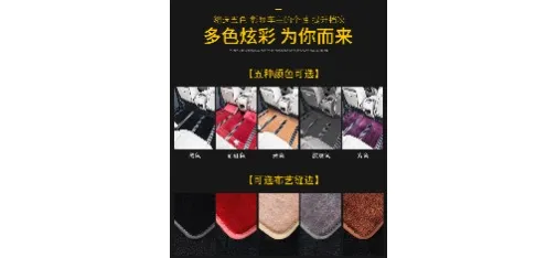 Universal Trunk Mat Color Chart 5-Color Display