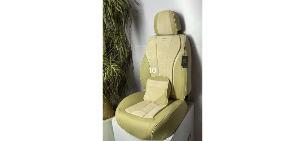 Beige PRASTICH Car Seat Cushion Set No.10