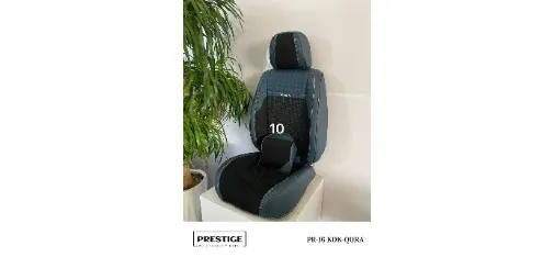 Blue-Grey PRESTIGE PR-16 Quilted Car Seat Cushion Set