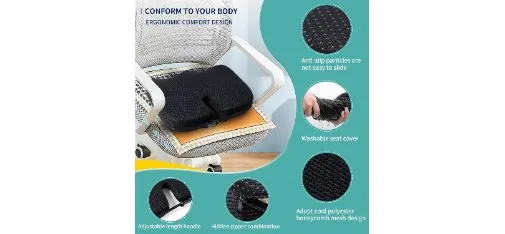 Memory Foam U-Shape Cushion Green Accent