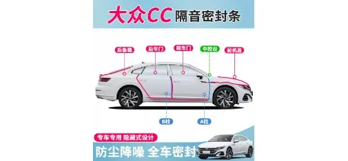 VW CC Sound Insulation Sealing Strip Full Car Kit Hidden Design