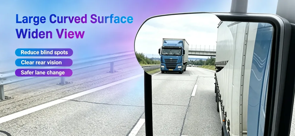 3R Heavy‑Duty Blind Spot Mirror for Truck Lorry Bus Van