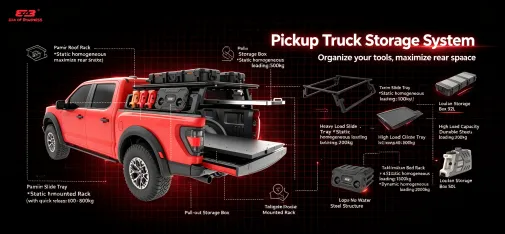 EOB Universal Modular Pickup Truck Bed Expansion Platform