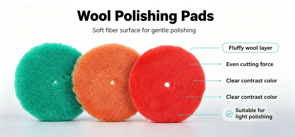 BUFFING KING Polishing Buffing Pads, Wool & Sponge Buffing Discs