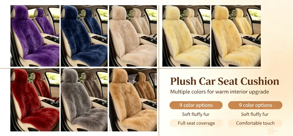 Wangxin Genuine Australian Wool Car Seat Cushion, Sheepskin Fur Seat Pad